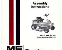 Massey Ferguson 1448319M1 Operator Manual - 626 / 832 Rider Mower