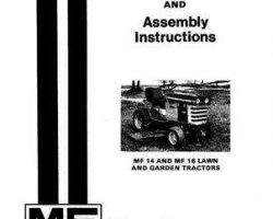 Massey Ferguson 1448324M1 Operator Manual - 14 / 16 Lawn Tractor