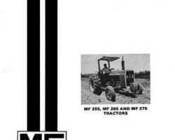 Massey Ferguson 1448326M4 Operator Manual - 255 / 265 Tractor (gas engine)