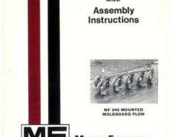 Massey Ferguson 1448333M2 Operator Manual - 345 Moldboard Plow (mounted)
