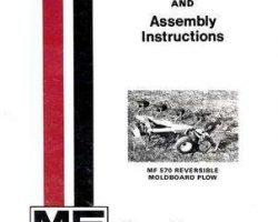 Massey Ferguson 1448334M1 Operator Manual - 570 Moldboard Plow (reversible)