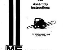 Massey Ferguson 1448345M1 Operator Manual - 120E / 140E Chain Saw