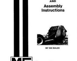 Massey Ferguson 1448347M3 Operator Manual - 560 Round Baler