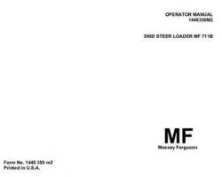 Massey Ferguson 1448350M2 Operator Manual - 711B Utility Wheel Loader