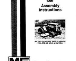 Massey Ferguson 1448382M2 Operator Manual - 1655 / 1855 Lawn Tractor