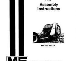 Massey Ferguson 1448383M3 Operator Manual - 450 Round Baler