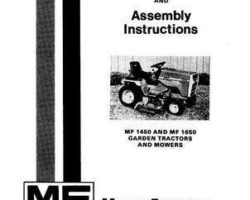 Massey Ferguson 1448404M2 Operator Manual - 1450 / 1650 Lawn Tractor