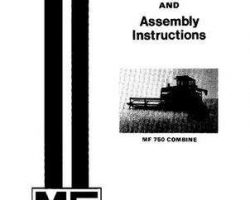 Massey Ferguson 1448406M1 Operator Manual - 750 Combine (prior sn 13713)