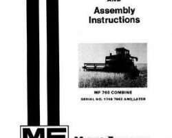 Massey Ferguson 1448407M2 Operator Manual - 760 Combine (sn 07663 - 09412)