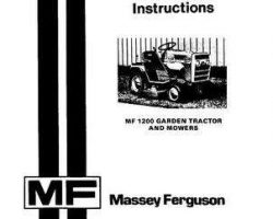 Massey Ferguson 1448408M2 Operator Manual - 1200 Lawn Tractor