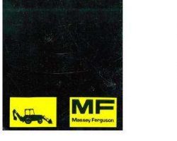 Massey Ferguson 1448413M1 Operator Manual - 20C Tractor Loader Backhoe