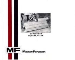 Massey Ferguson 1448418M2 Operator Manual - 4850 Rotary Tiller (attachment)