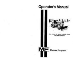 Massey Ferguson 1448420M2 Operator Manual - 4230 / 4830 / 5430 Dozer Blade (attachment)