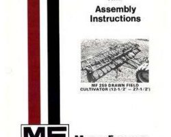 Massey Ferguson 1448435M1 Operator Manual - 259 Cultivator (pull-type, 12.5 ft - 27.5 ft)