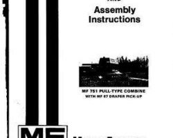 Massey Ferguson 1448437M2 Operator Manual - 751 Pull Type Combine