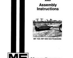 Massey Ferguson 1448462M2 Operator Manual - 725 / 925 Mower Conditioner