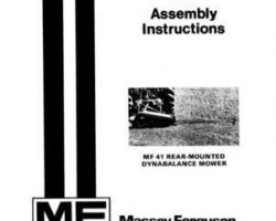 Massey Ferguson 1448475M1 Operator Manual - 41 Mower