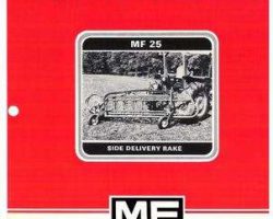 Massey Ferguson 1448477M1 Operator Manual - 25 Rake (side delivery)