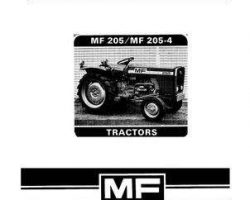 Massey Ferguson 1448493M3 Operator Manual - 205 / 205-4 Compact Tractor