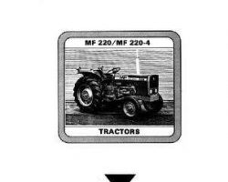 Massey Ferguson 1448494M4 Operator Manual - 220 / 220-4 Compact Tractor