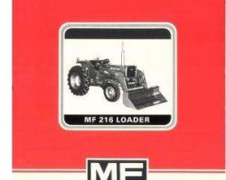 Massey Ferguson 1448498M4 Operator Manual - 216 Loader