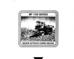 Massey Ferguson 1448499M2 Operator Manual - 1100 Series Corn Head (Canada production)