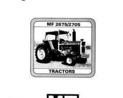 Massey Ferguson 1448510M2 Operator Manual - 2675 / 2705 Tractor