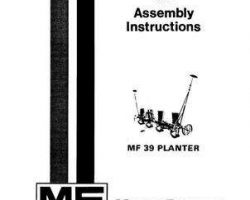 Massey Ferguson 1448585M1 Operator Manual - 39 Planter (eff 1972, sn 04354)