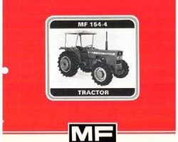 Massey Ferguson 1448588M1 Operator Manual - 154-4 Tractor
