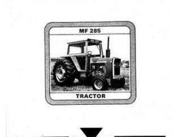 Massey Ferguson 1449016M1 Operator Manual - 285 Tractor (prior sn 9A349200)