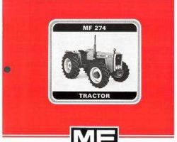 Massey Ferguson 1449029M1 Operator Manual - 274 Tractor (dry brakes, prior to sn 221N00936)