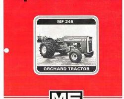 Massey Ferguson 1449031M1 Operator Manual - 245 Orchard Tractor (eff sn 9A349200)