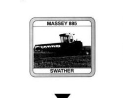 Massey Ferguson 1449039M6 Operator Manual - 885 Swather (tractor unit)