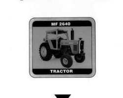 Massey Ferguson 1449041M1 Operator Manual - 2640 Tractor