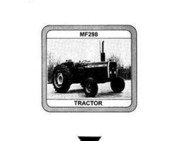 Massey Ferguson 1449052M2 Operator Manual - 298 Tractor