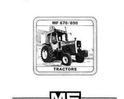 Massey Ferguson 1449053M2 Operator Manual - 670 / 690 Tractor
