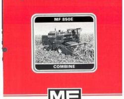 Massey Ferguson 1449062M1 Operator Manual - 850 Combine (Europe)