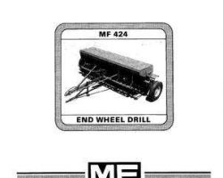 Massey Ferguson 1449076M1 Operator Manual - 424 Grain Drill (end wheel)