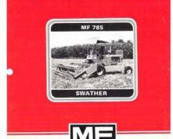 Massey Ferguson 1449083M1 Operator Manual - 785 Self Propelled Swather