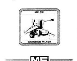 Massey Ferguson 1449099M1 Operator Manual - 551 Grinder Mixer