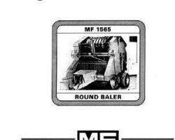 Massey Ferguson 1449101M1 Operator Manual - 1565 Round Baler