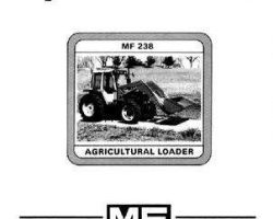 Massey Ferguson 1449105M1 Operator Manual - 238 Loader