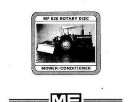Massey Ferguson 1449109M1 Operator Manual - 530 Rotary Disc Mower