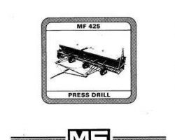 Massey Ferguson 1449115M1 Operator Manual - 425 Grain Drill (press drill, prior sn 000210)