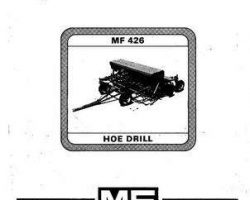 Massey Ferguson 1449117M1 Operator Manual - 426 Grain Drill (hoe drill)