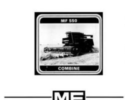 Massey Ferguson 1449124M1 Operator Manual - 550 Self Propelled Combine