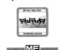 Massey Ferguson 1449132M1 Operator Manual - 661 / 662 / 663 Running Gear