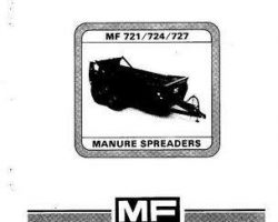 Massey Ferguson 1449139M2 Operator Manual - 721 / 724 / 727 Manure Spreader