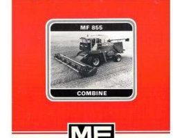 Massey Ferguson 1449145M1 Operator Manual - 855 Combine