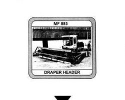 Massey Ferguson 1449165M1 Operator Manual - 885 Draper Header